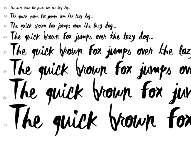 Rebel Heart font waterfall